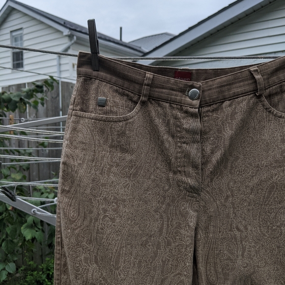 Olsen Mixed Stripe/Paisley Print Jeans - Picture 5 of 7